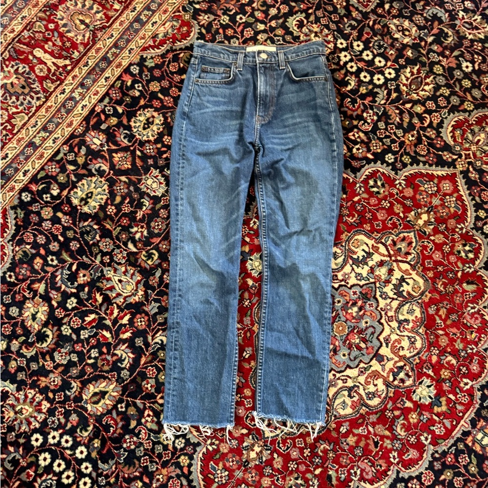 Reformation Blue Straight Leg Jeans